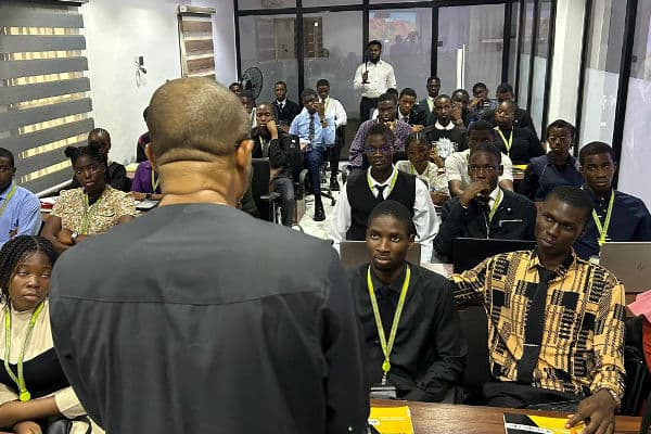 Speaker presenting on stage